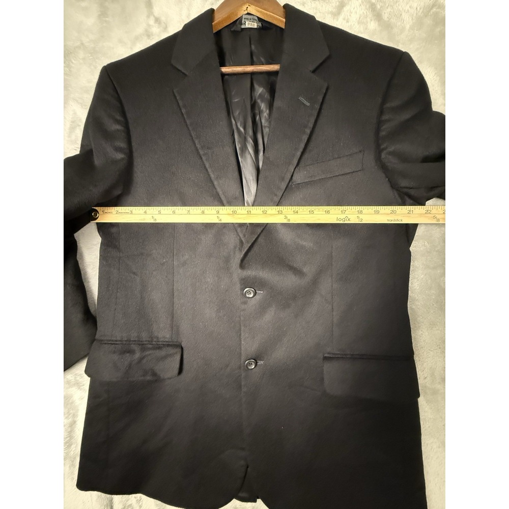 Jos A Bank 100% Cashmere Blazer Sport Coat Jacket Men 41R Black 2 Button Classic - Picture 5 of 16